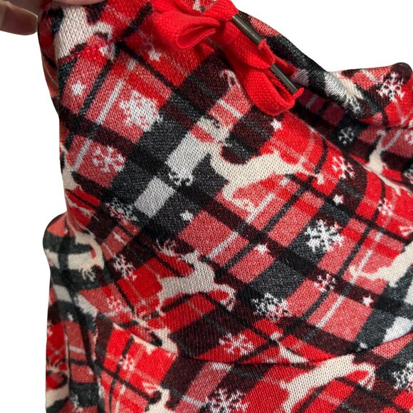 Cuddl Duds Red Plaid Reindeer Cowl Neck Pullover Holiday Top Women’s Large - Picture 6 of 7